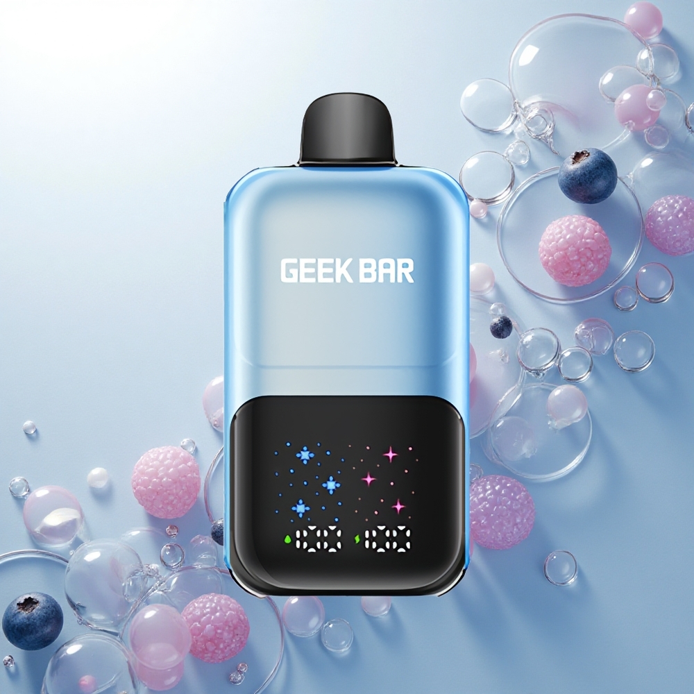 GEEK BAR 2GO 20ml 50000 Puffs Borůvka Malina Ľad s Interaktívnym Veľkým Displejom a Dual Tanks GEEK BAR 2GO 20ml 50000 Puffs Borůvka Malina Ľad s Interaktívnym Veľkým Displejom a Dual Tanks