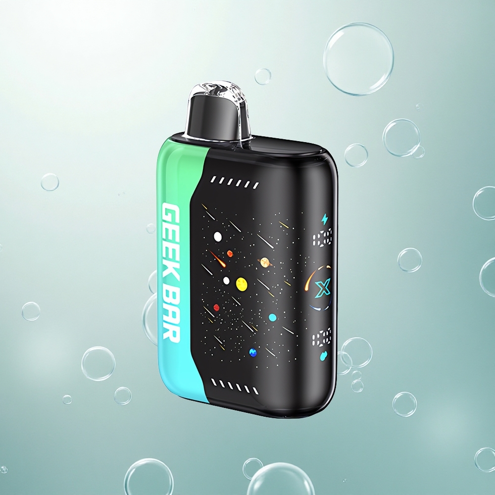 GEEK BAR Pulse X 42K Puffs Meteor Edition Atl Mint s Dvojitou Mriežkou Cievkou a Rýchlym Nabíjaním