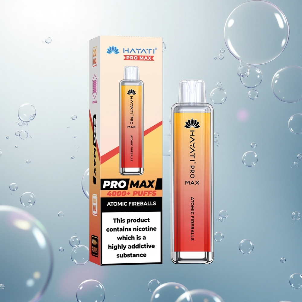 Hayati Pro Max 4000 Puffs Atómové Ohnivé Gule 5% Dual Mesh