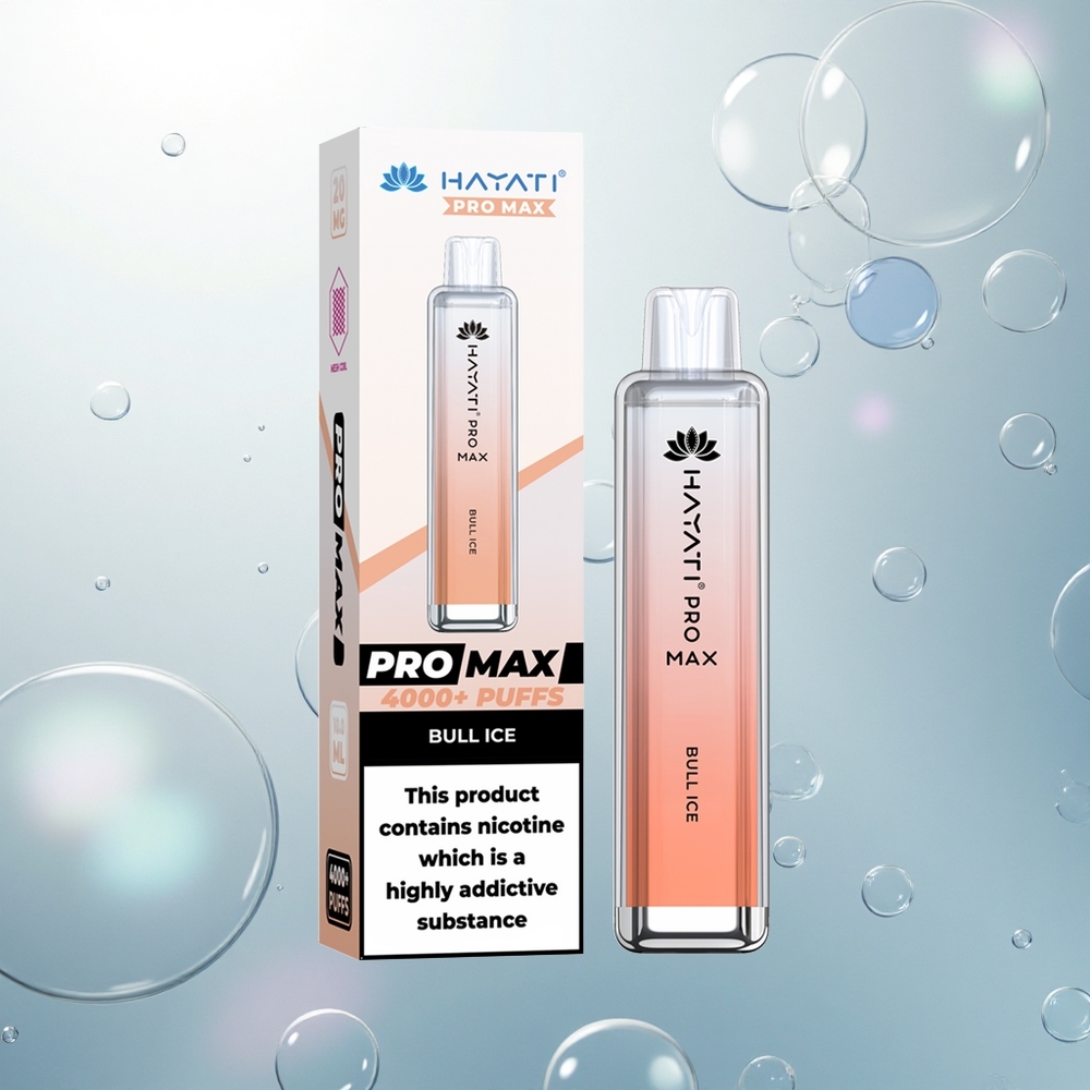 Hayati Pro Max 4000 Puffs Býk Ľadový Pro Dual 1.1 Ohm 1400mAh