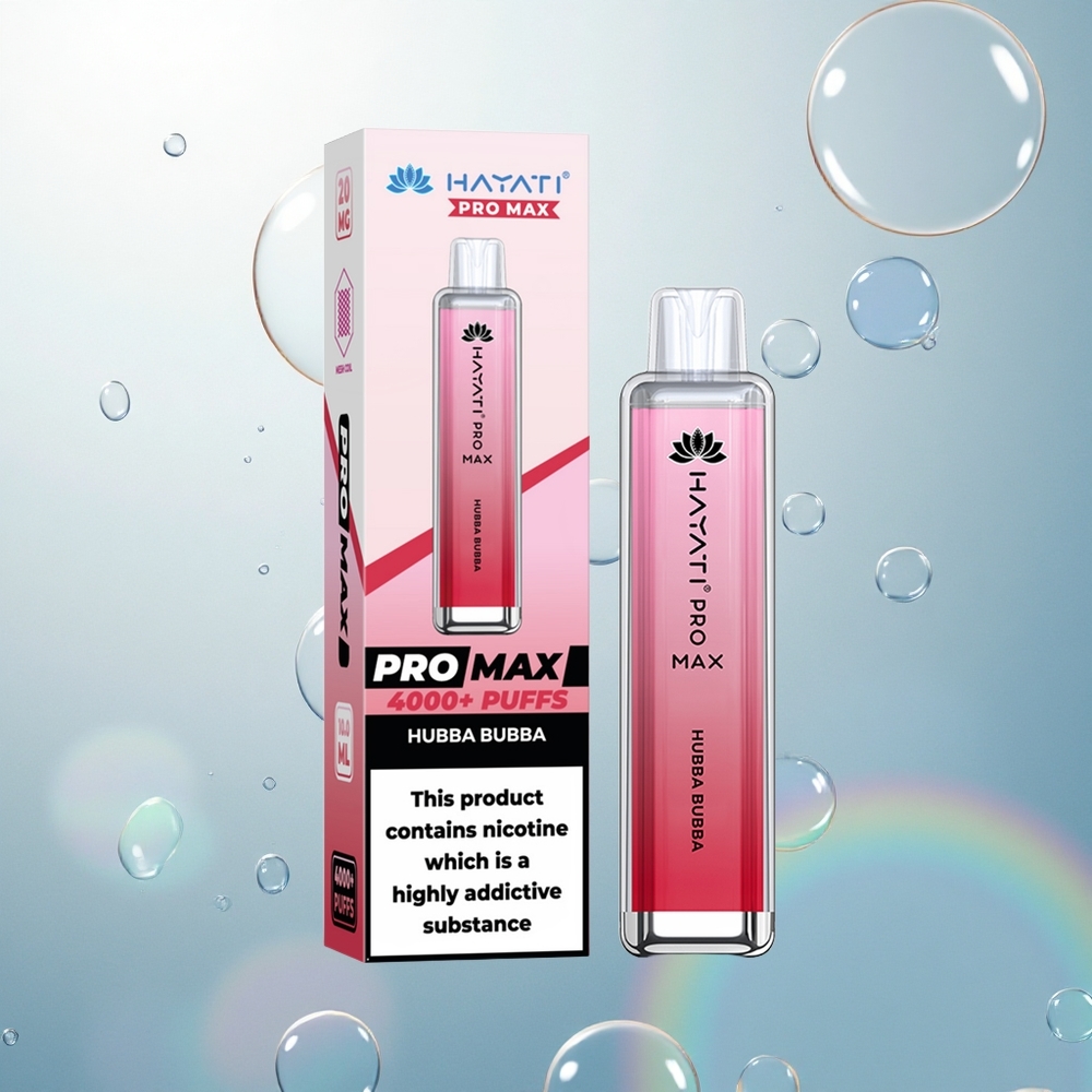 Hayati Pro Max 4000 Puffs Hubba Bubba Pro Crystal 2ml Dual Mesh