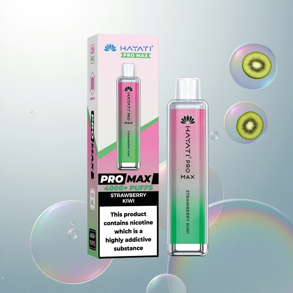 Hayati Pro Max 4000 Puffs Jahodový Kivi Dual Mesh 1400mAh