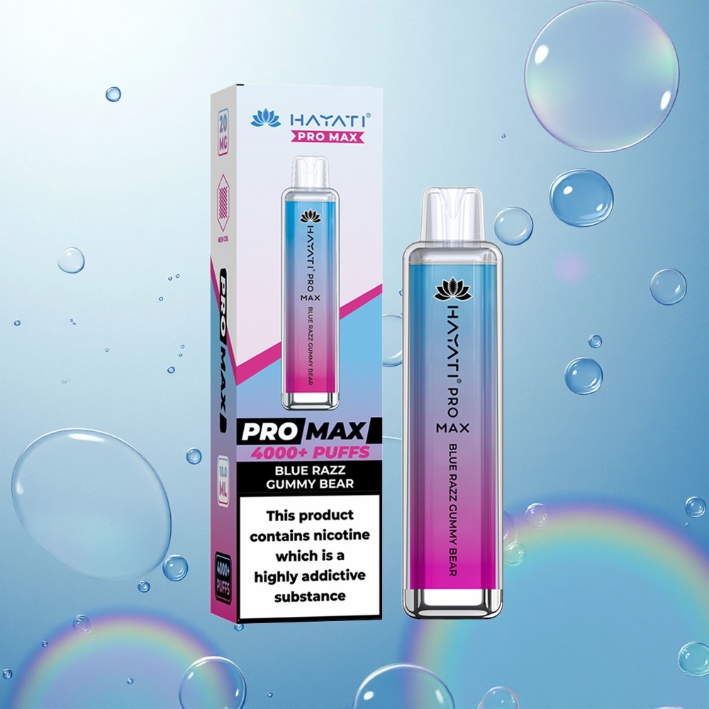 Hayati Pro Max 4000 Puffs Modrý Medveď Gummy 2ml Dual Mesh 1400mAh