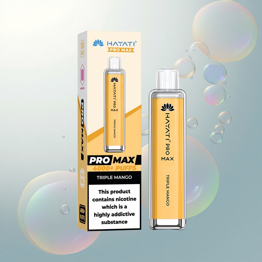 Hayati Pro Max 4000 Puffs Trojitý Mango 1400mAh Dual Mesh