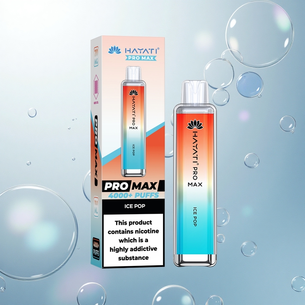 Hayati Pro Max 4000 Puffs Ľadový Prúžok s Batériou 1400mAh a Duálnou Mriežkou 1.1 Ohm