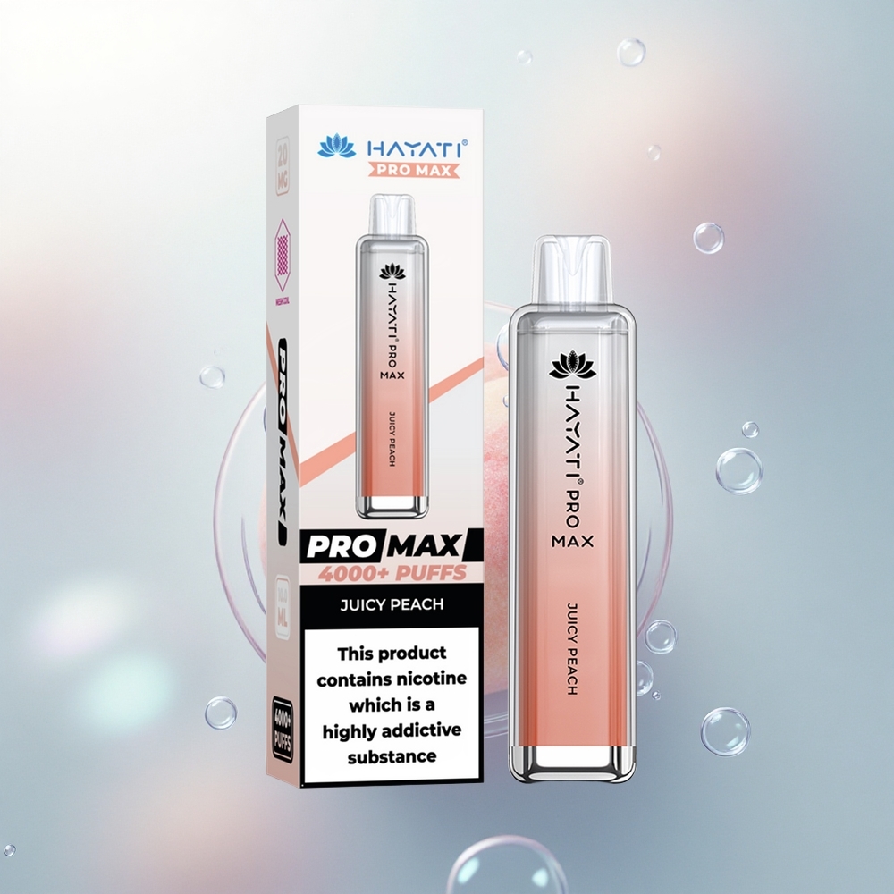 Hayati Pro Max 4000 Puffs Šťavnatá Broskyňa 1400mAh Dual Coil