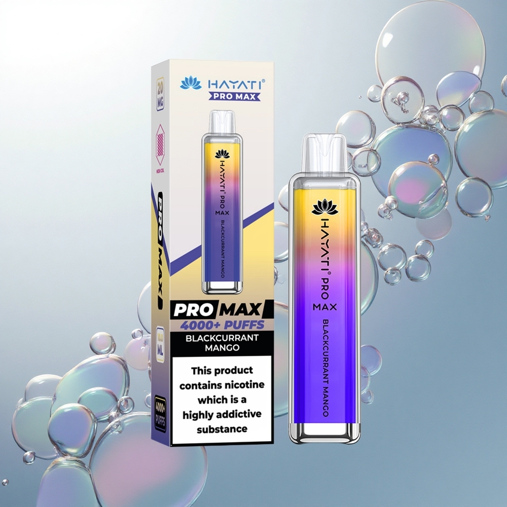 Hayati Pro Max 4000 Puffs Čierne ríbezle Mango 1400mAh Dual Mesh