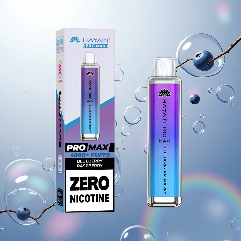 Hayati Pro Max 4000 Puffs Čučoriedka Malina 1400mAh Dual Mesh