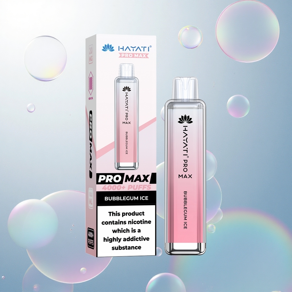Hayati Pro Max 4000 Puffs Žuvačkový ľad s 5% nikotínom a 1400mAh batériou