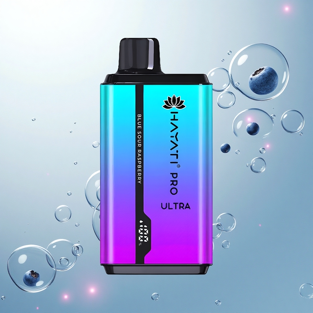 Hayati Pro Ultra 15000 Puffs Boruvkový Malinový Mentol Ultra 15K s 850mAh a 24ml