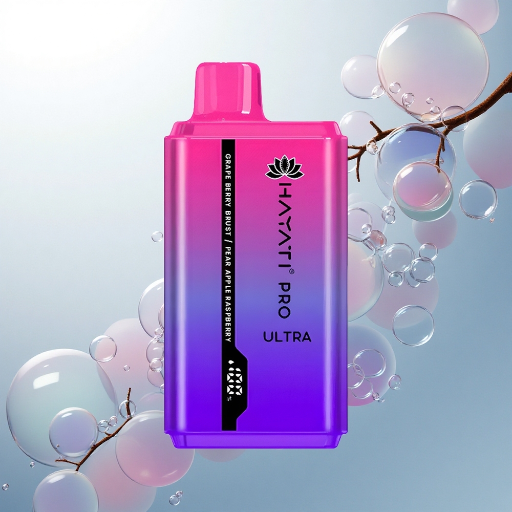 Hayati Pro Ultra 15000 Puffs Hroznové Bobuľové Prasknutie Hruška Jablko Malina 850mAh 24ml