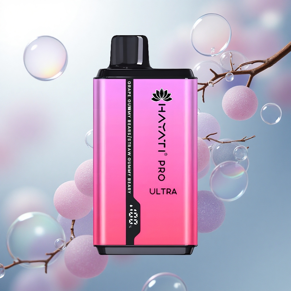 Hayati Pro Ultra 15000 Puffs Hroznový Gummy Medvedík Jahodový Gummy Medvedík 850mAh 24ml