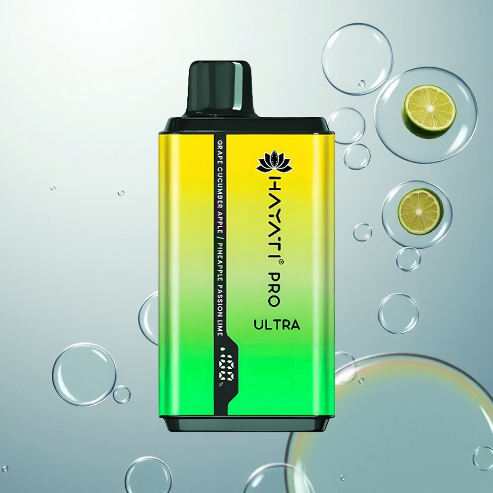 Hayati Pro Ultra 15000 Puffs Hroznová Uhorka Jablko Ananás Vášeň Ultra 850mAh 24ml