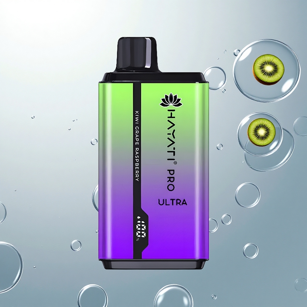 Hayati Pro Ultra 15000 Puffs Kiwi Hrozno Malina 850mAh 24ml 2%