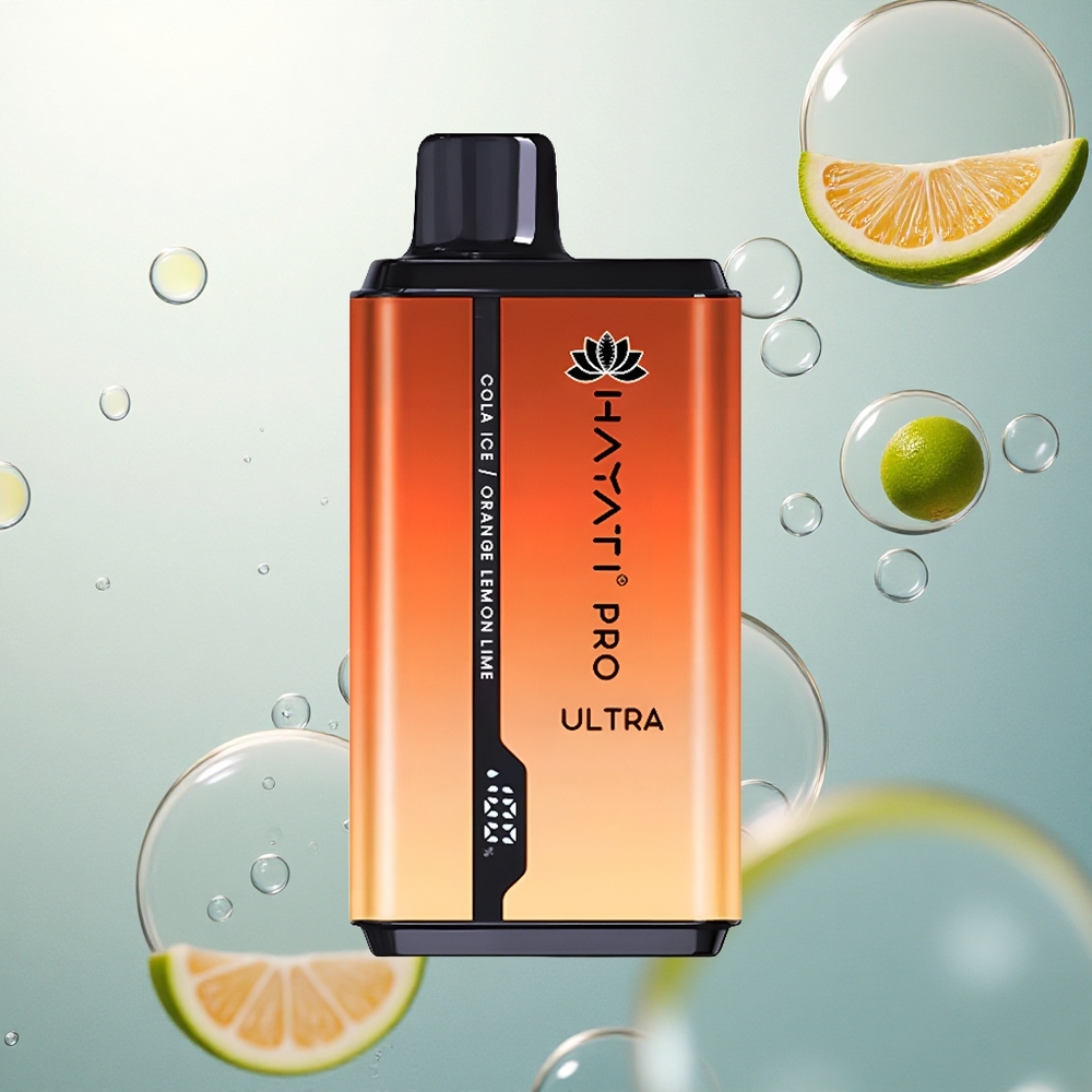 Hayati Pro Ultra 15000 Puffs Kola Ľadová Pomaranč Citrón a Limetka 12ml 2%
