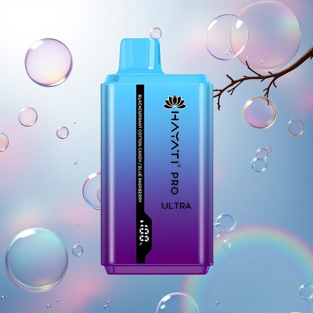 Hayati Pro Ultra 15000 Puffs Čierne ríbezle cukrová vata modrá malina 850mAh 24ml 2%