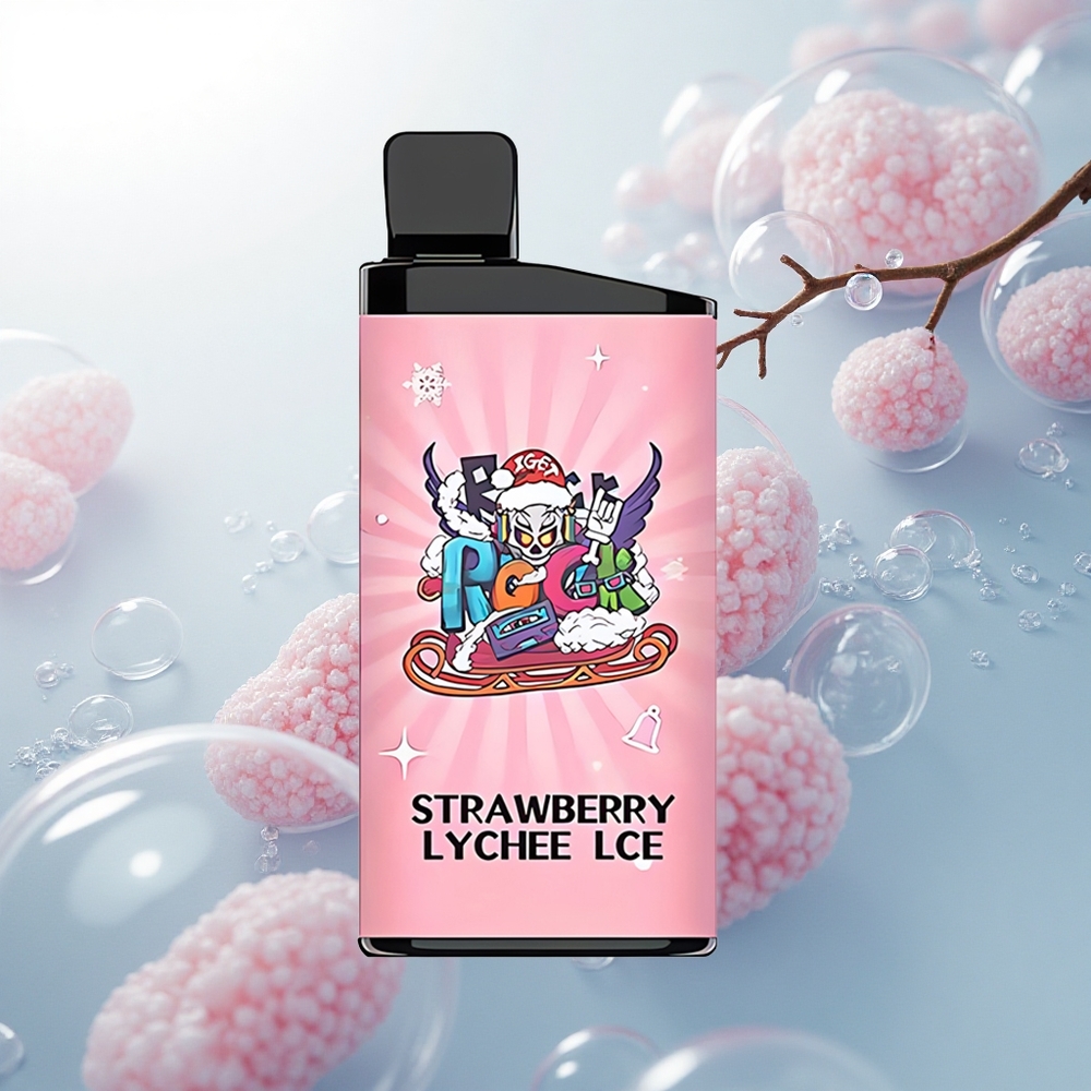 IGET Bar 3500 Puffs Jahodový Lychee Ľad s 1,2 Ohm Mesh Cievkou a 1400 mAh Batériou