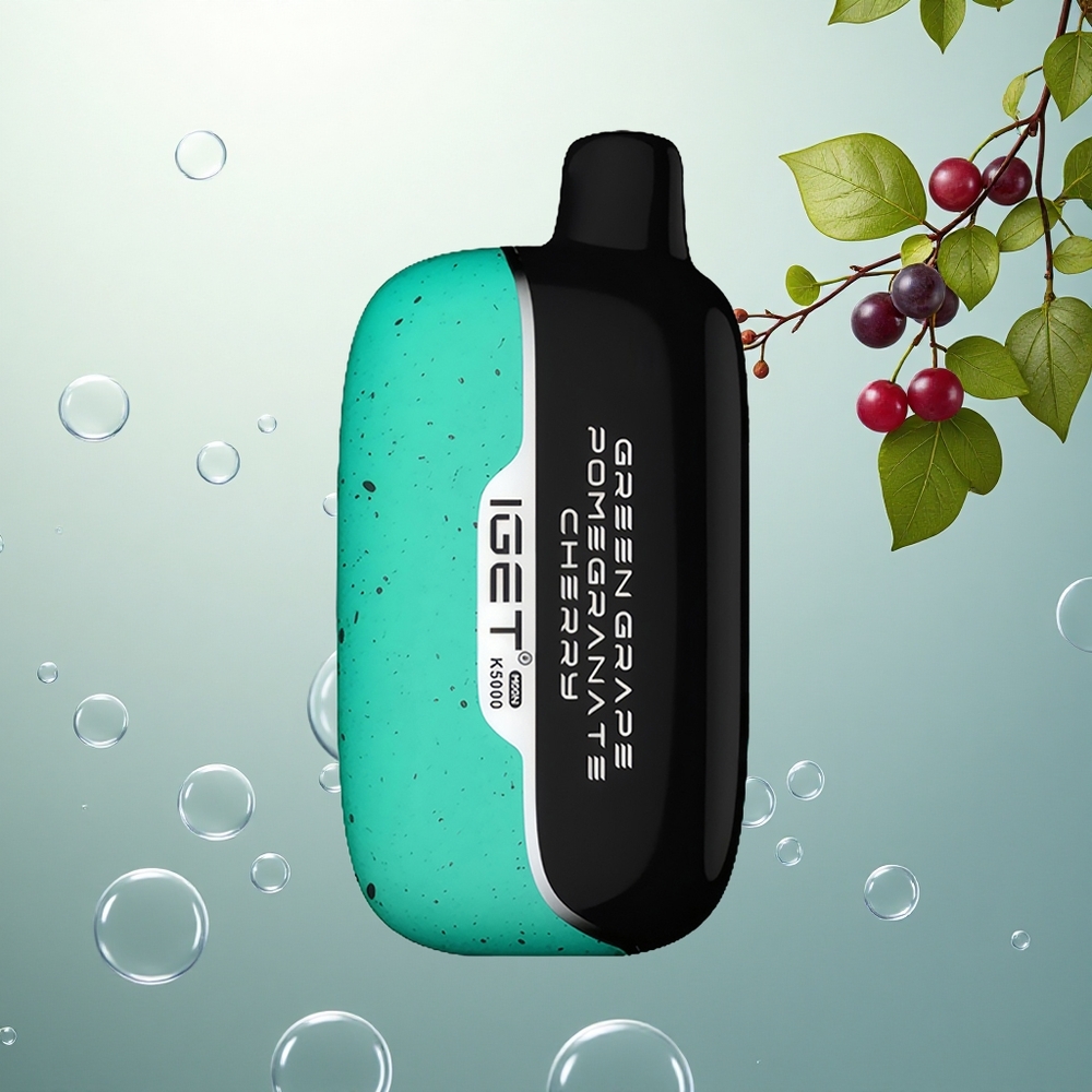 IGET Moon K5000 Puffs Zelené Hrozno Granátové Jabĺčko 5000 Puff PC Mesh 1.35 Ohm