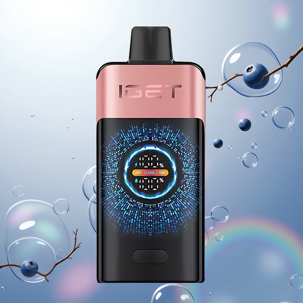 IGET ONE 12000 Puffs Čučoriedka Malina 2700 mAh Dvojitá Mriežka