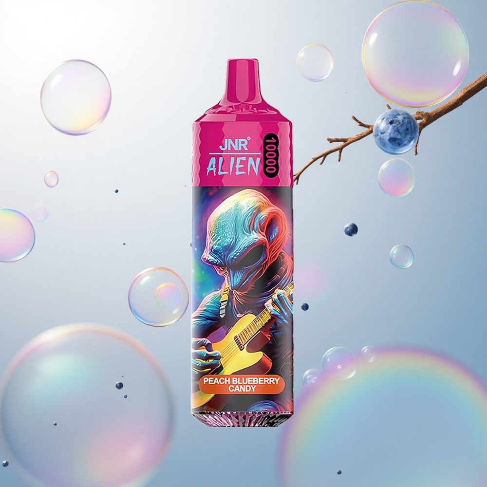 JNR Alien 10000 Broskyňovo-Čučoriedková Candy s RGB LED a Typ-C Nabíjaním