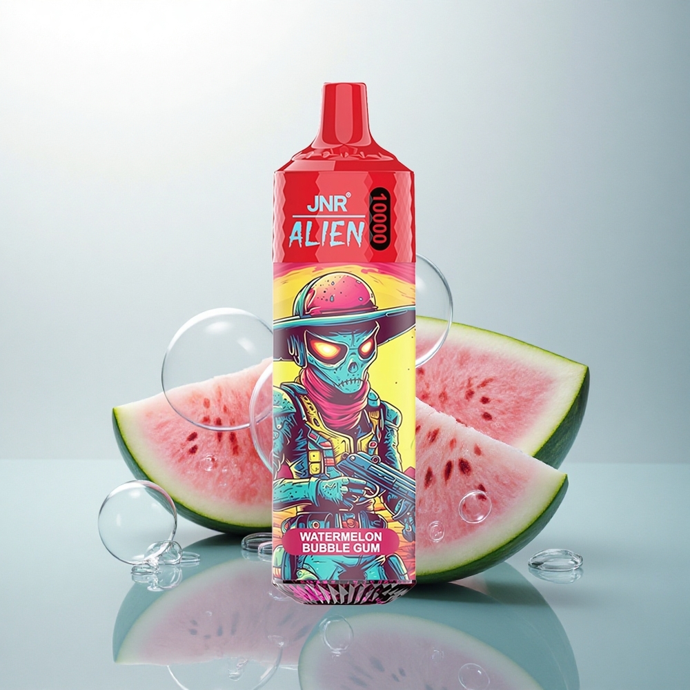 JNR Alien 10000 Vodový Melón Bublinková Guma s RGB LED a Typ-C Nabíjanie