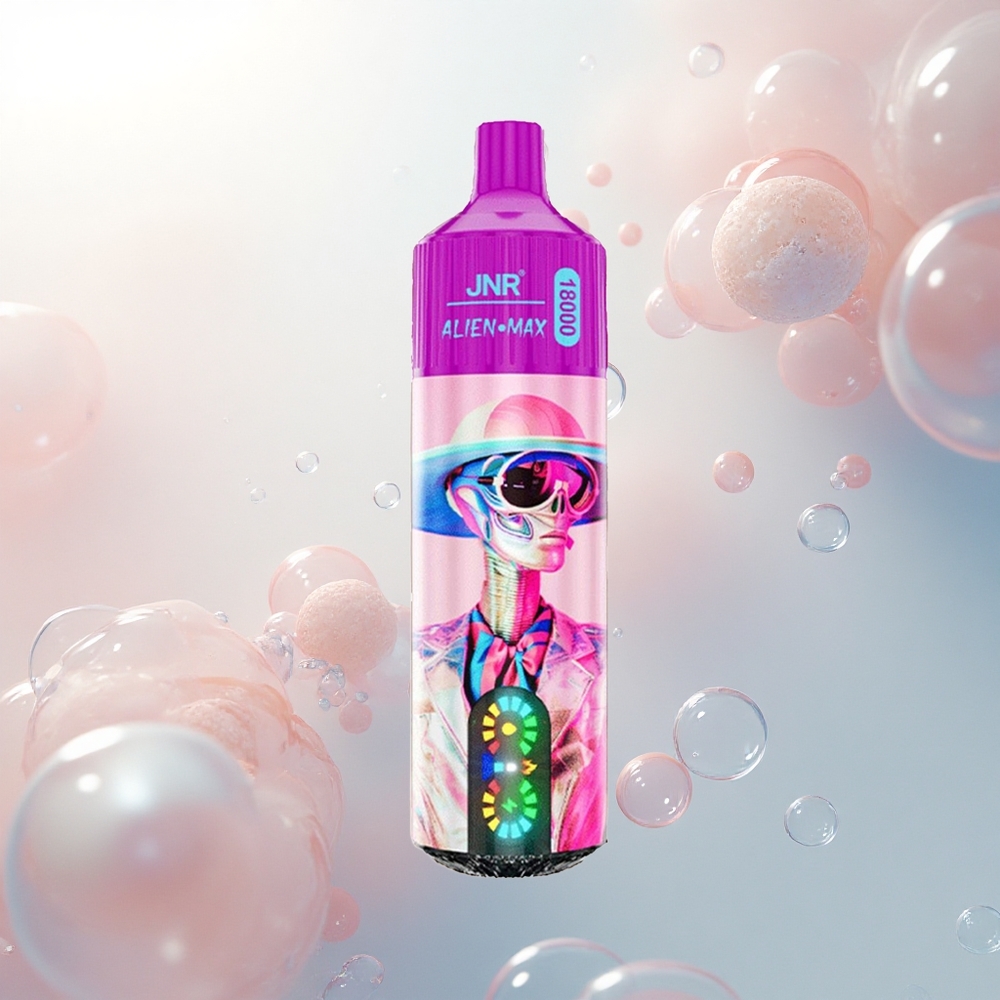 JNR Alien Max 18000 Biela Broskyňa Malina Duálne Cievky Typ-C
