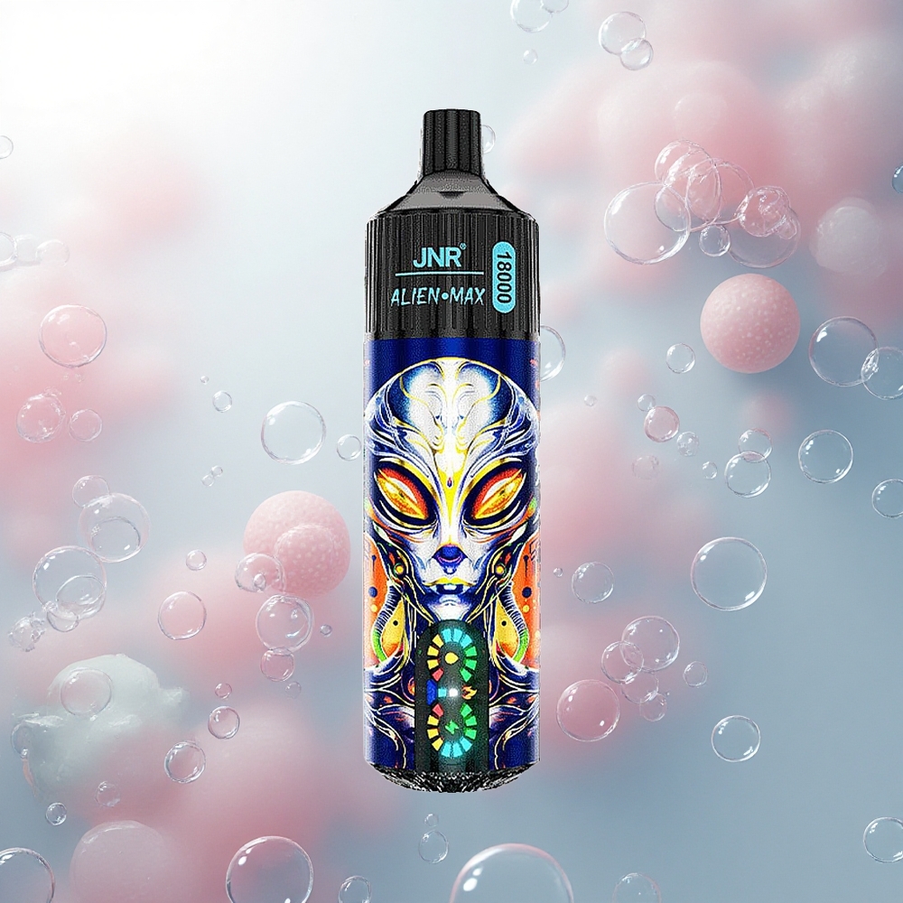 JNR Alien Max 18000 Jahodový Vodový Melón Žuvačka s Dvojitým Mriežkovým Cievkovaním a Typom-C