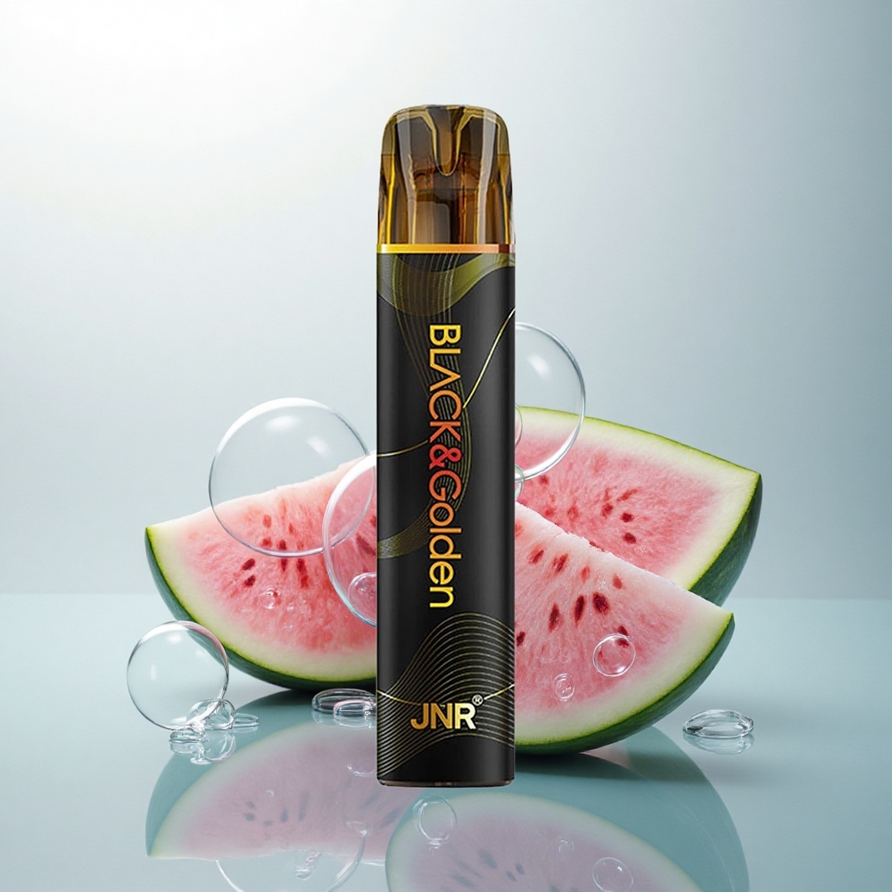 JNR Black&Golden 600+200 Melónová žuvačka s 2% nikotínu a 550mAh batériou