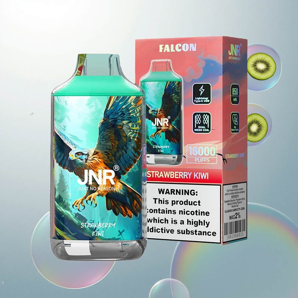 JNR Falcon 16000 Jahodové Kivi 16000 Puffs Dual Mesh 22ml