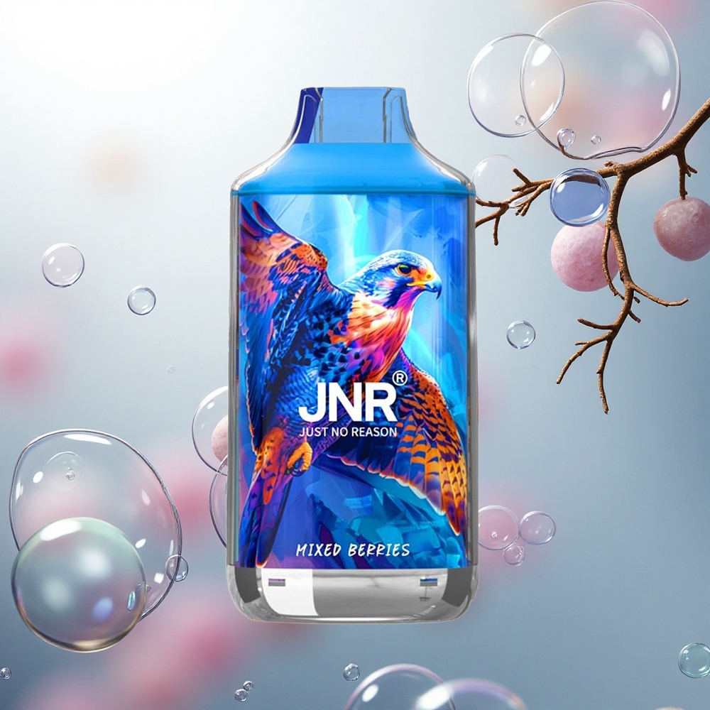 JNR Falcon 16000 Jahodovo-Malínový Dvojitý Mriežkový Cievka 22ml