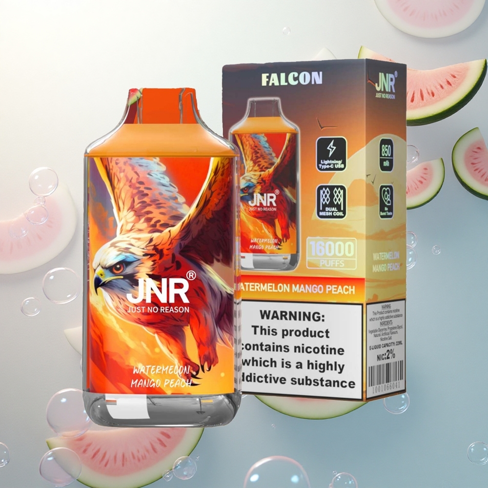 JNR Falcon 16000 Melón Mangostan Broskyňa 850mAh 22ml Dual Mesh