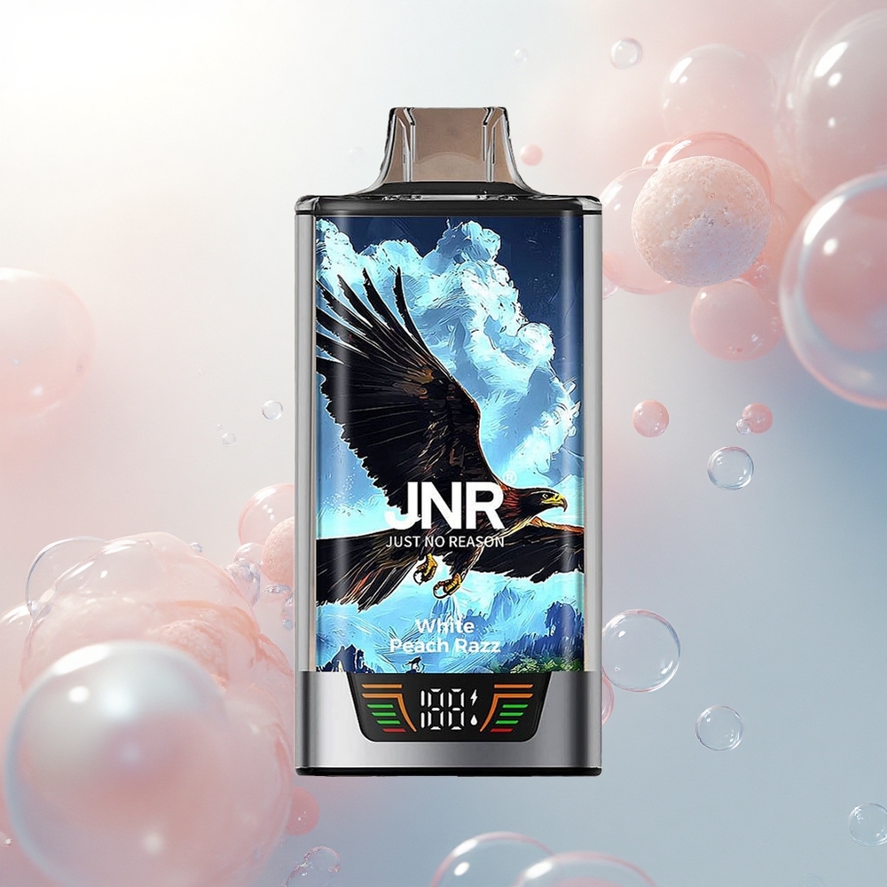 JNR Falcon Pro 28000 Biela Broskyňa Malina 30ml Dual Mesh USB-C