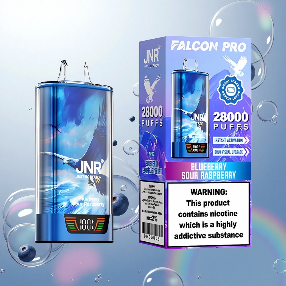 JNR Falcon Pro 28000 Čučoriedková Kyslá Malina 30ml 950mAh Dual Mesh