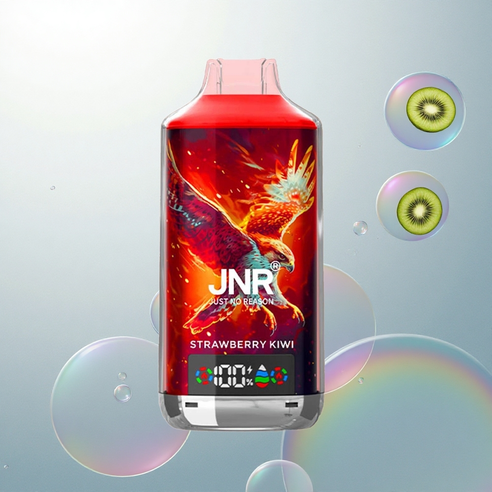 JNR Falcon X 18000 Jahodové Kivi s 24ml a Dvojitým Mesh Cievkou