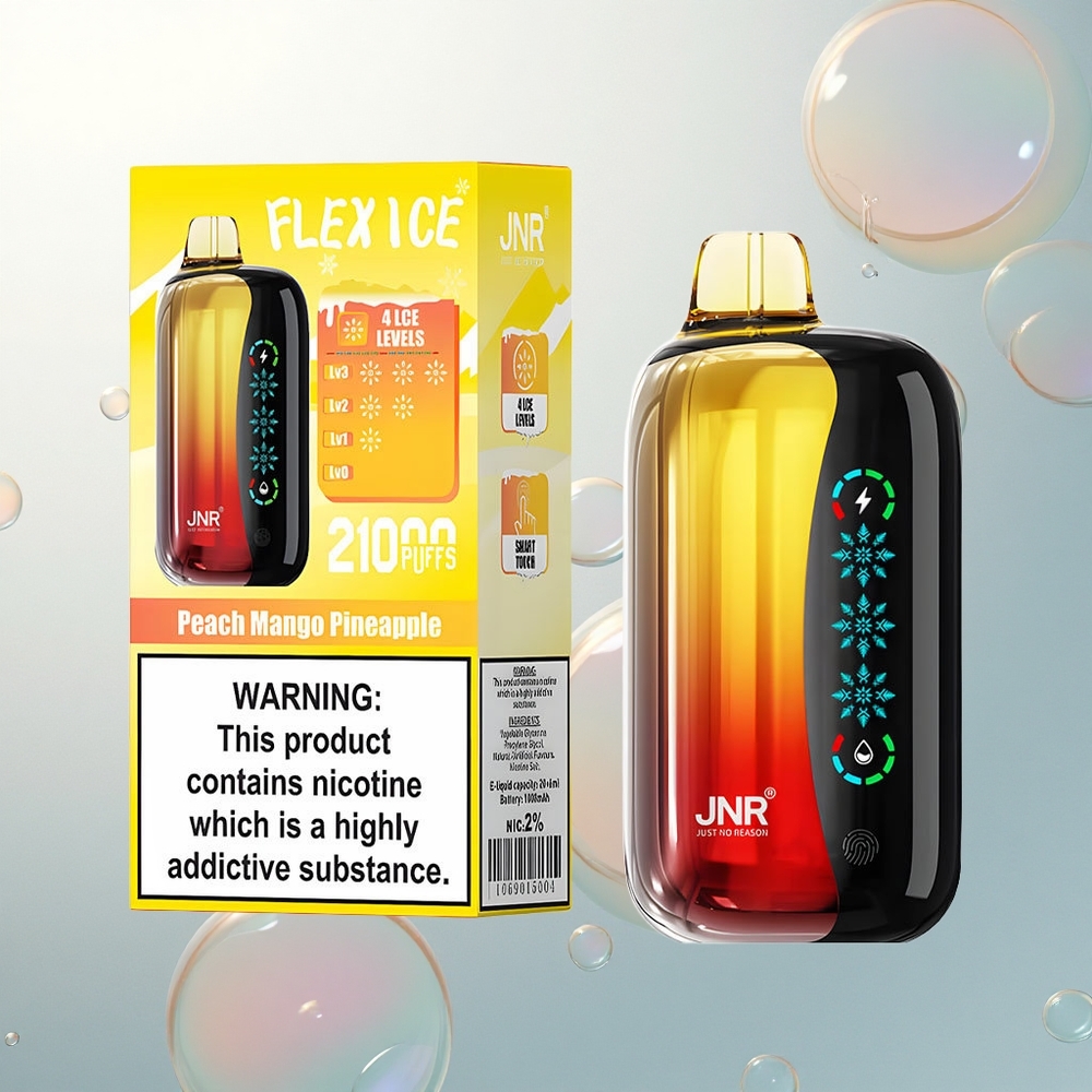 JNR Flex Ice 21000 Broskyňa Mango Ananás s ľadovo nastaviteľným prúdením vzduchu a dual mesh
