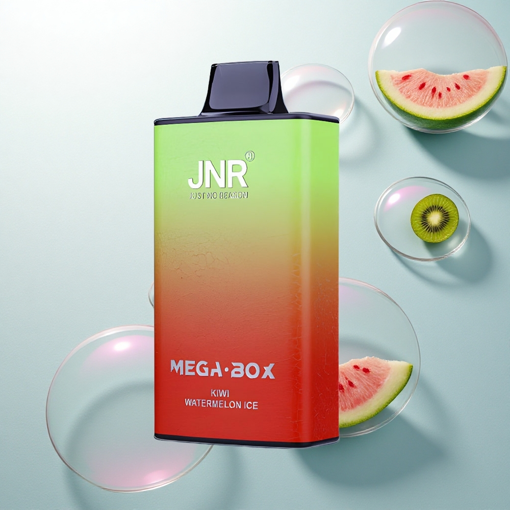 JNR Mega Box 25000 Kiwi Vodný Melón Ľad s Kapacitou 30ml a Rýchlym Nabíjaním Type-C