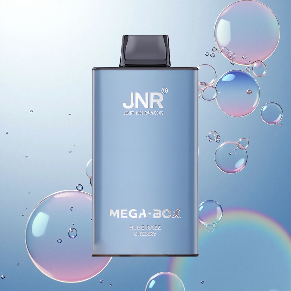JNR Mega Box 25000 Modrá Malina Čerešňa s 30ml a Dual Mesh Coil