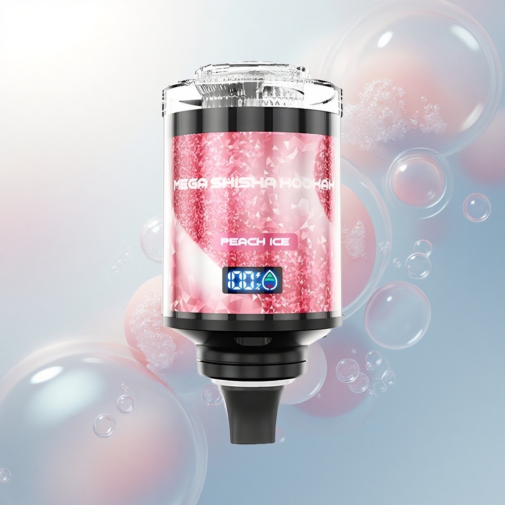 JNR Mega Shisha Hookah 100K Broskevový ľad s Typ-C a 2200mAh