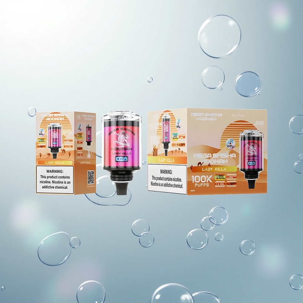 JNR Mega Shisha Hookah 100K Dáma Zabiják 2200mAh Typ-C