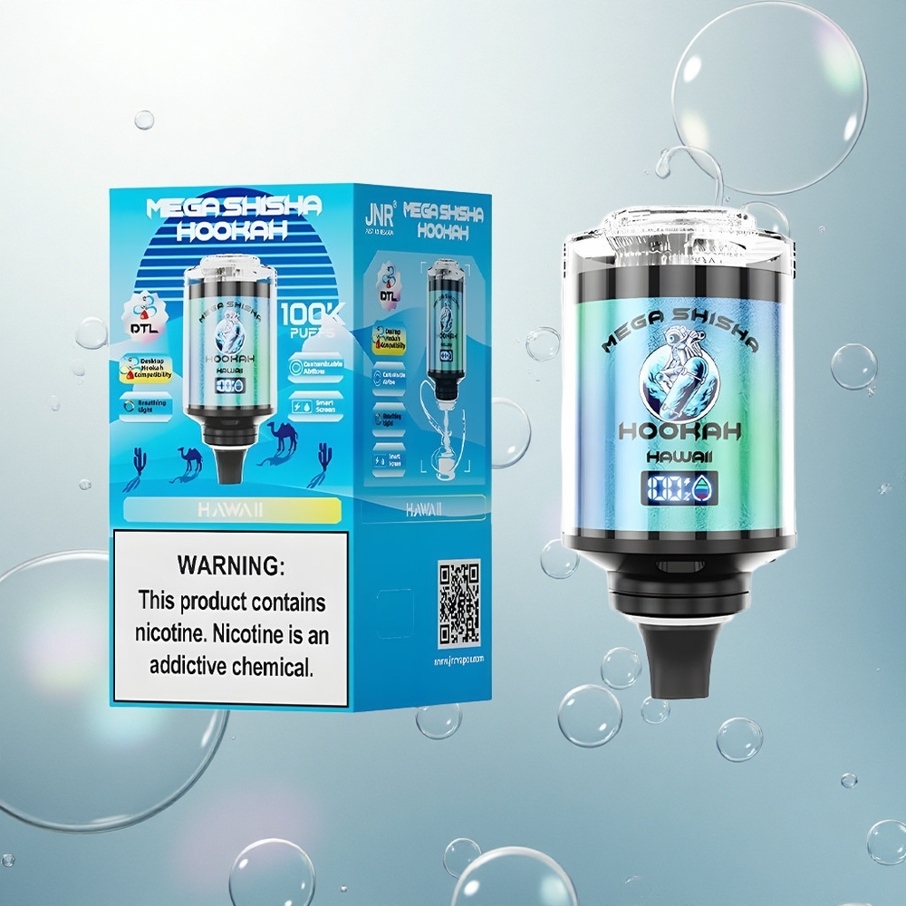 JNR Mega Shisha Hookah 100K Havajský Mega 2200mAh Typ-C