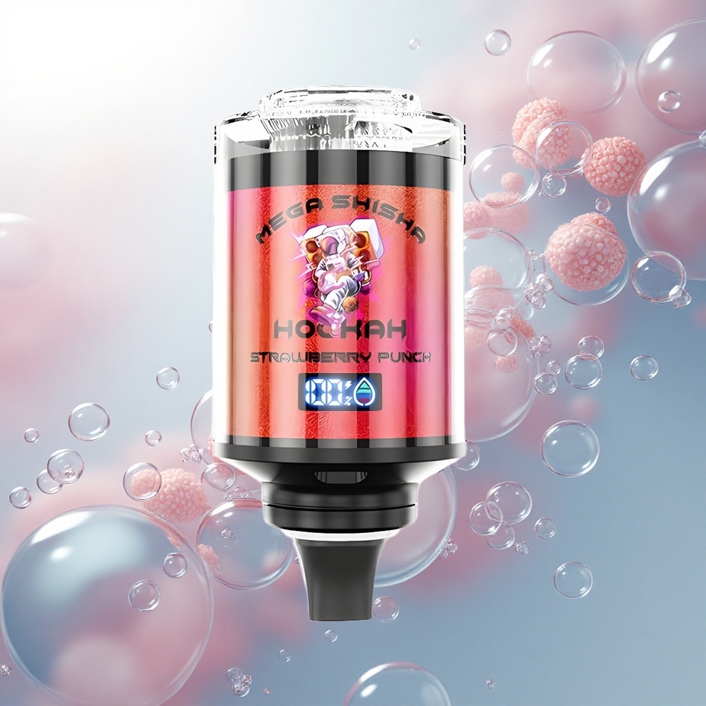 JNR Mega Shisha Hookah 100K Jahodový Punč 60ml 2200mAh Typ-C