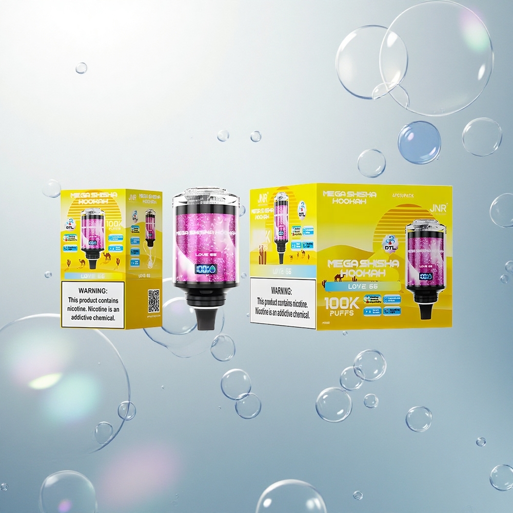 JNR Mega Shisha Hookah 100K Láska 66 Typ-C 2200mAh 60ml