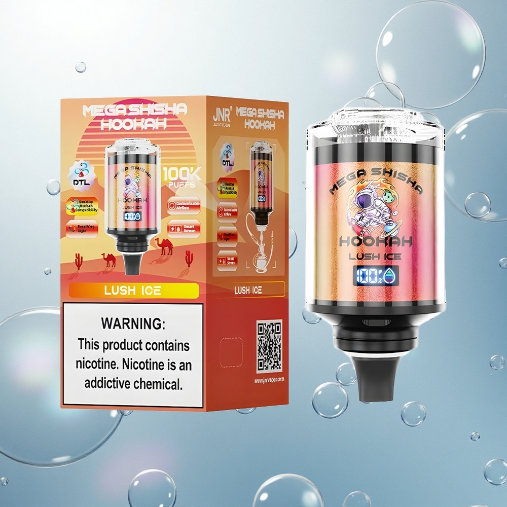 JNR Mega Shisha Hookah 100K Ľadová Čerstvosť 2200mAh Typ-C