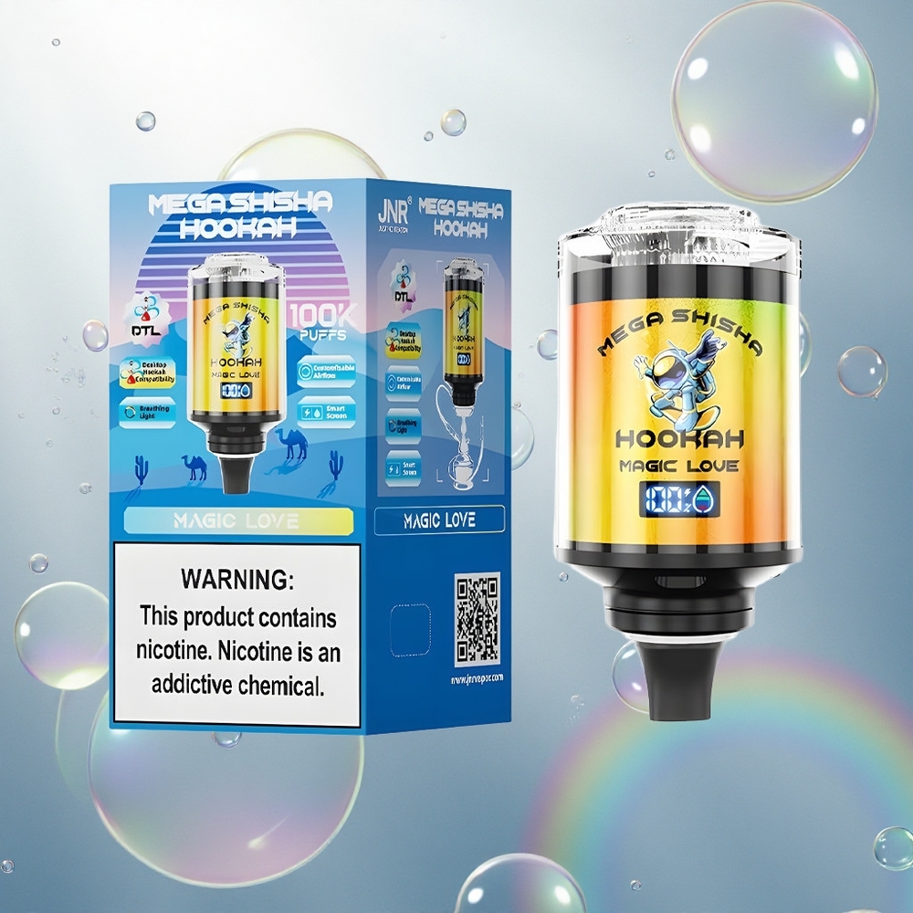 JNR Mega Shisha Hookah 100K Čarovná láska 60ml 2200mAh Typ-C