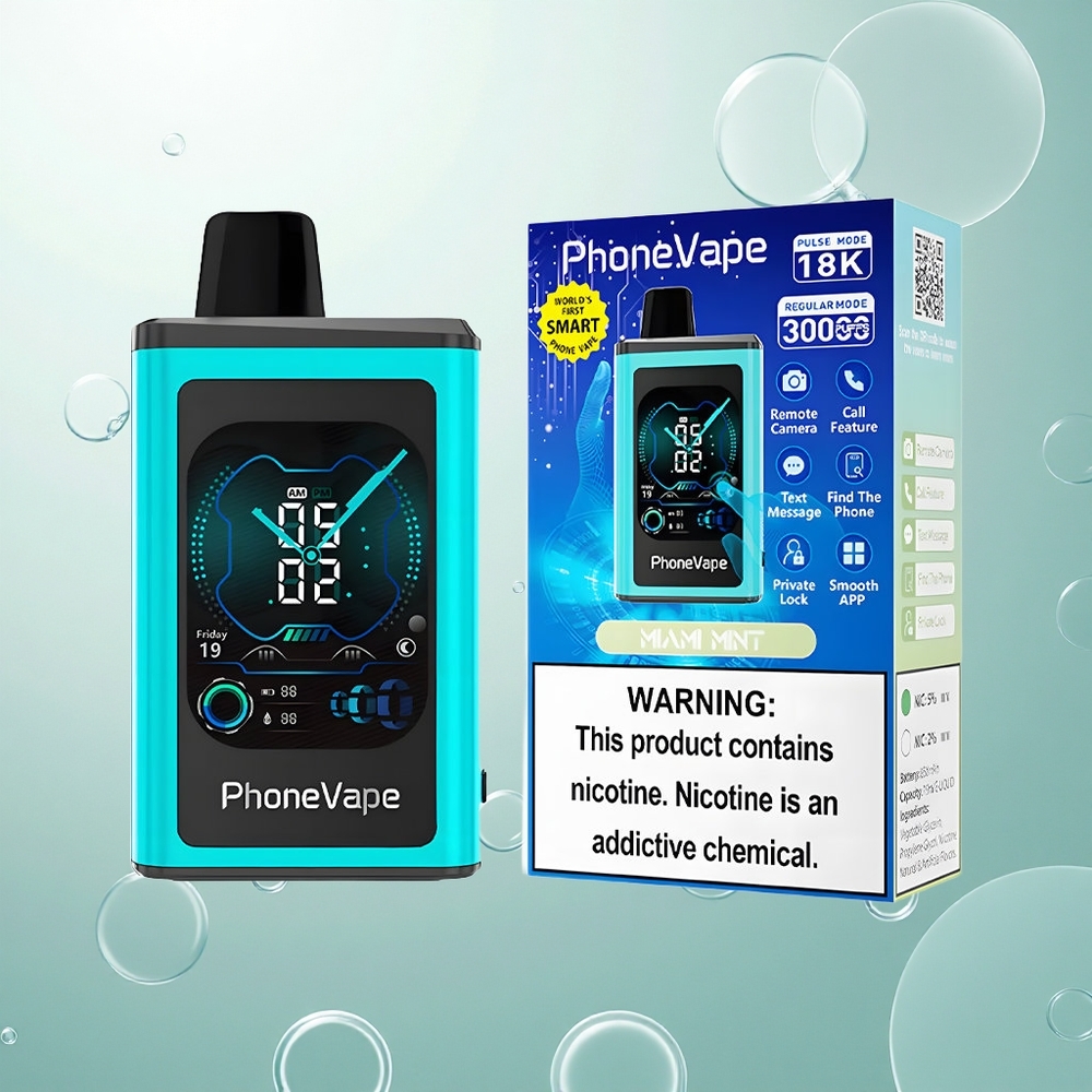 JNR PhoneVape 30000 Miamiská Minca Turbo Režim Typ-C Batéria