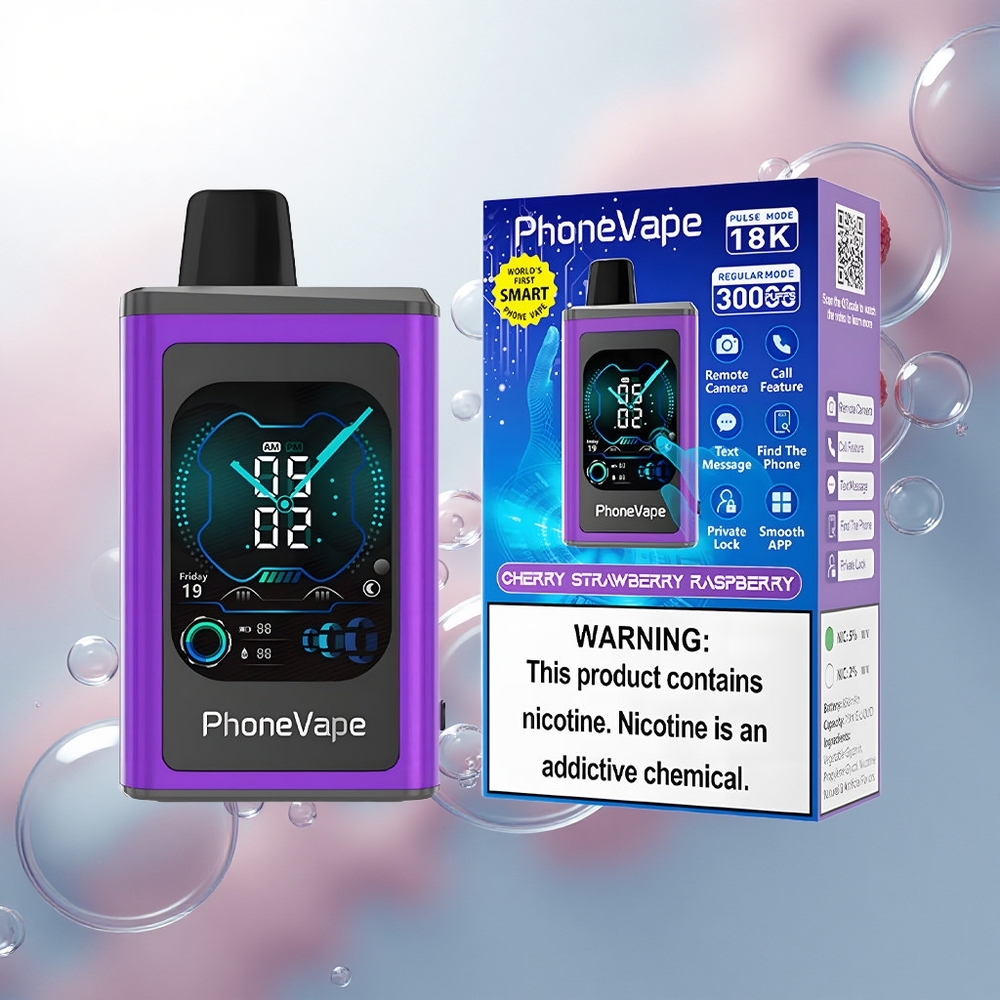 JNR PhoneVape 30000 Čerešňa Jahoda Malina Turbo Režim Úpravný Prietok