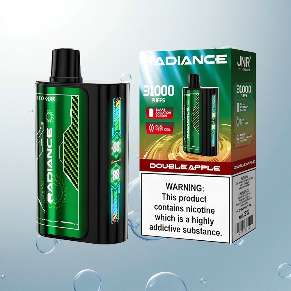 JNR Radiance 31000 Dvojité Jablko s 28ml Tekutinou a Typom-C Nabíjacím Portom