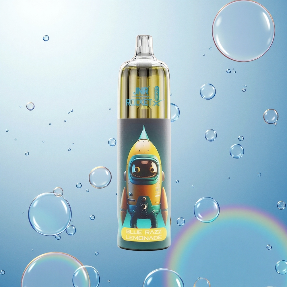 JNR Rocket-X 12400 Modrá Malina Citrónová Šťava s RGB Osvetlením a Nastaviteľným Prietokom Vzduchu