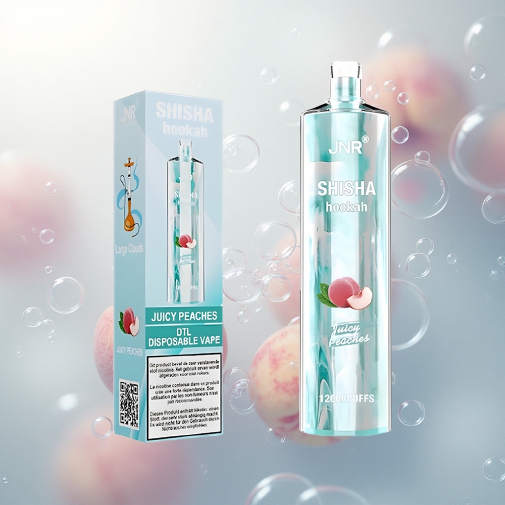 JNR Shisha Hookah 12000 Šťavnaté Broskyne 24ml 0,6 Ohm
