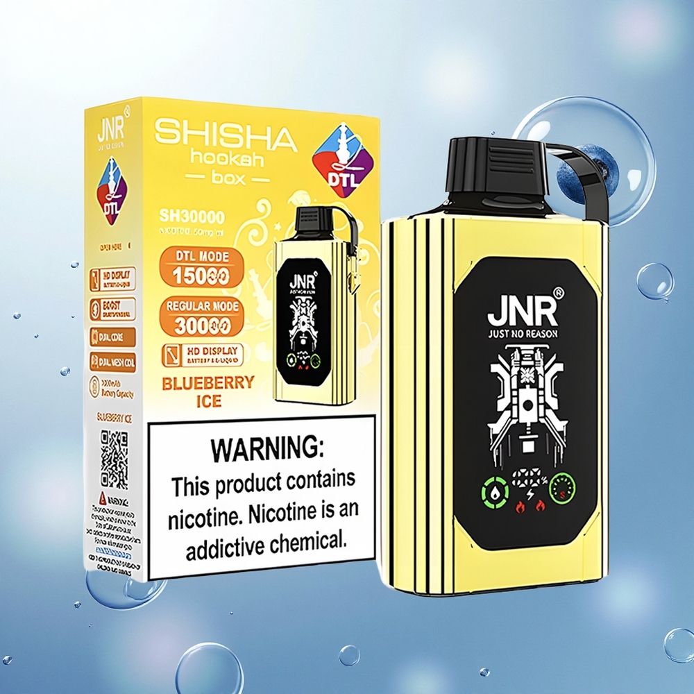 JNR Shisha Hookah Box 20500 Borovicový ľad s HD displejom a Dual Mesh Coil